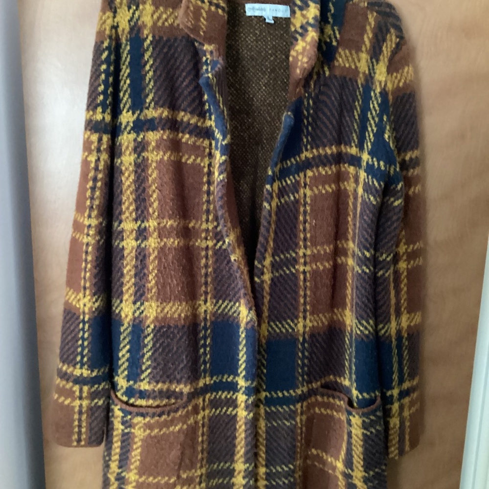 Absolutely Famous Sweater Coat Women’s Size S Open Front Pockets